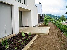Bodenbelag aus Udelfanger Sandstein