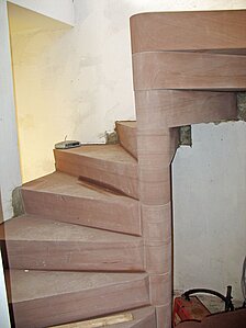 Treppenanlage aus Rotsandstein